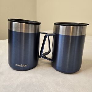 Contigo Navy and Silver Travel Mugs